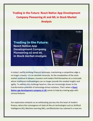 trading in the future react native