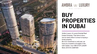 Buy properties in Dubai with Ambra Luxury