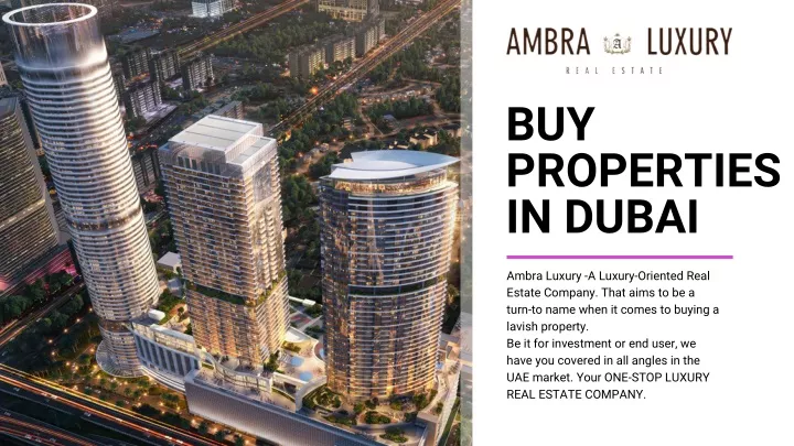 buy properties in dubai