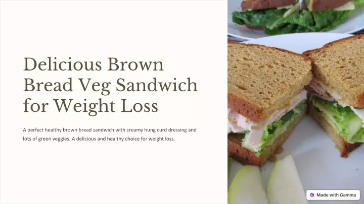 delicious brown bread veg sandwich for weight loss
