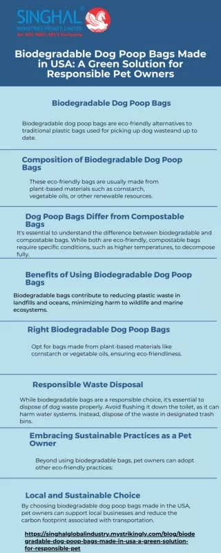 Biodegradable Dog Poop Bags Made in USA