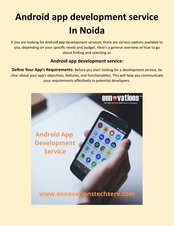 android app development service in noida