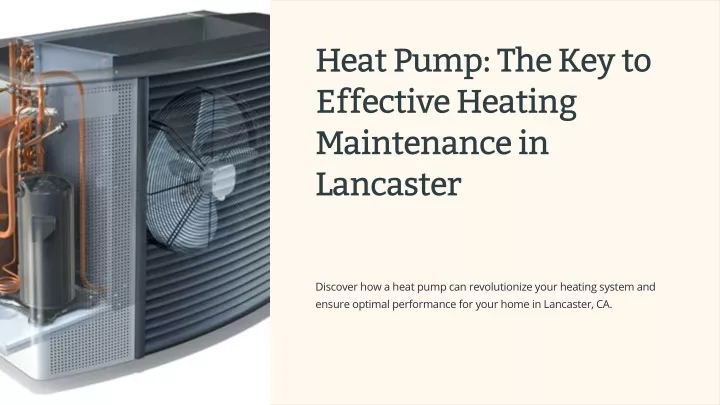 heat pump the key to effective heating