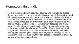Homework Help India