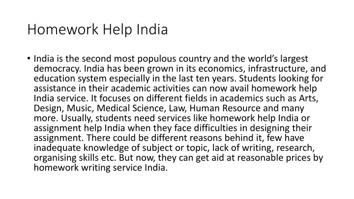 homework help in india