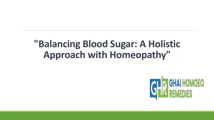 balancing blood sugar a holistic approach with homeopathy