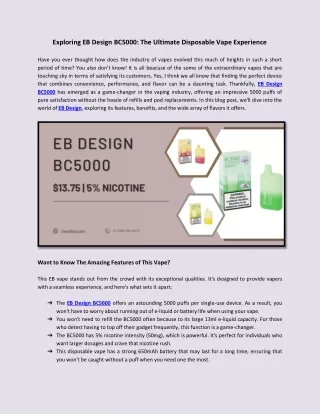 exploring eb design bc5000 the ultimate