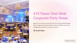 Elegant Corporate Party Venue for Unforgettable Celebrations