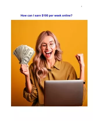 Howtoearn100$perweek