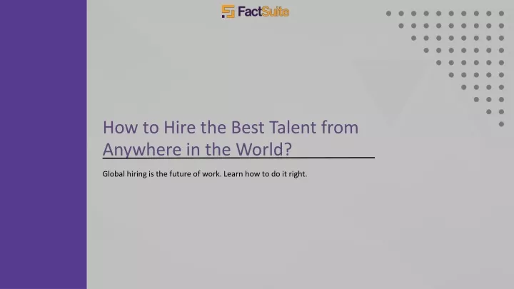 how to hire the best talent from anywhere