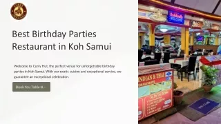 Best Birthday Parties Restaurant in Koh Samui - Curry Hut