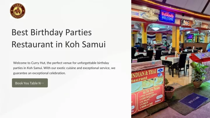 best birthday parties restaurant in koh samui