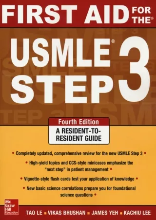 Download Book [PDF] First Aid for the USMLE Step 3, Fourth Edition