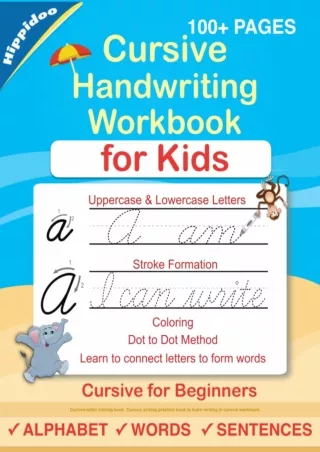 $PDF$/READ/DOWNLOAD Cursive Handwriting Workbook For Kids: Cursive for beginners workbook. Cursive