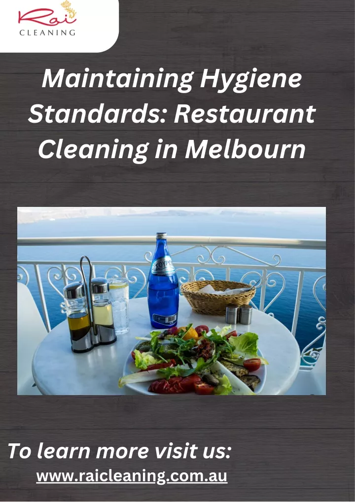 maintaining hygiene standards restaurant cleaning