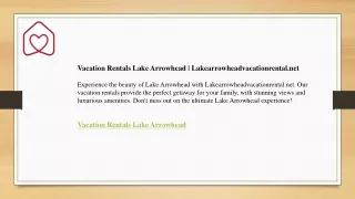 Vacation Rentals Lake Arrowhead  Lakearrowheadvacationrental.net
