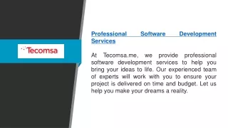 Professional Software Development Services | Tecomsa.me