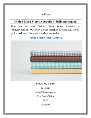 Online Linen Stores Australia  Delinum.com