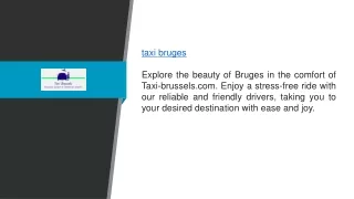 Taxi Bruges Taxi-brussels.com