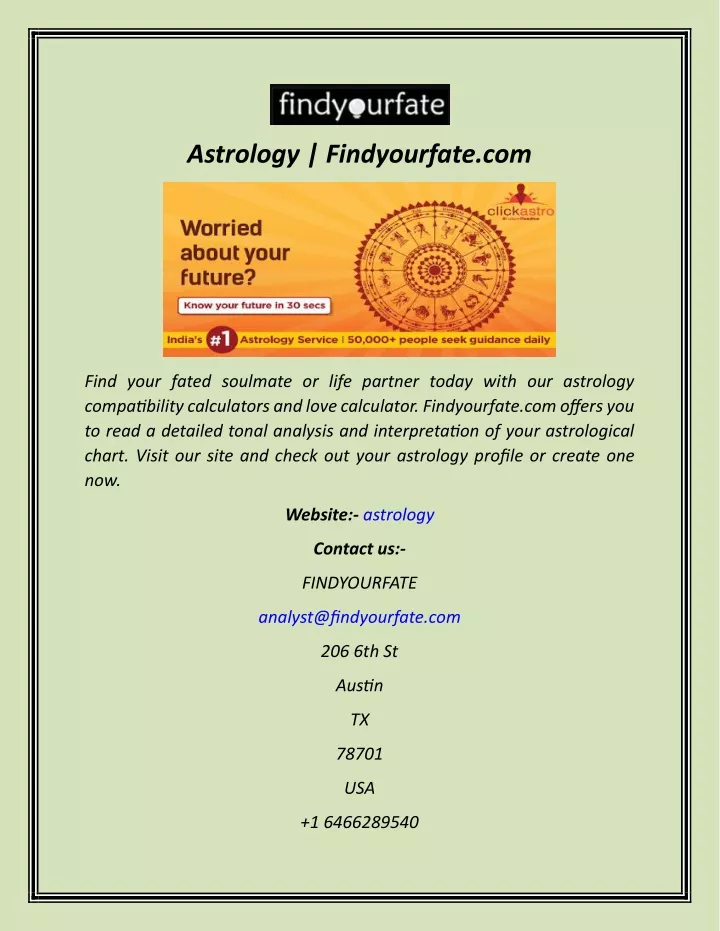 astrology findyourfate com