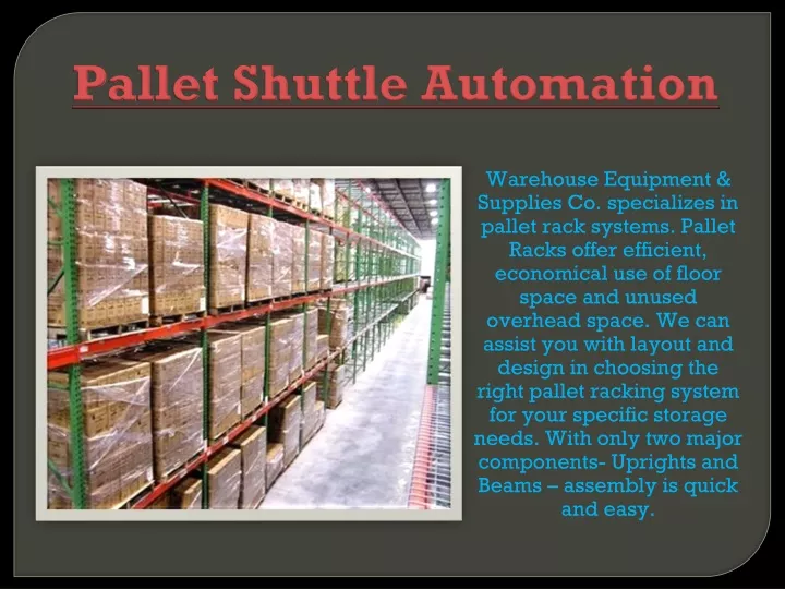pallet shuttle automation