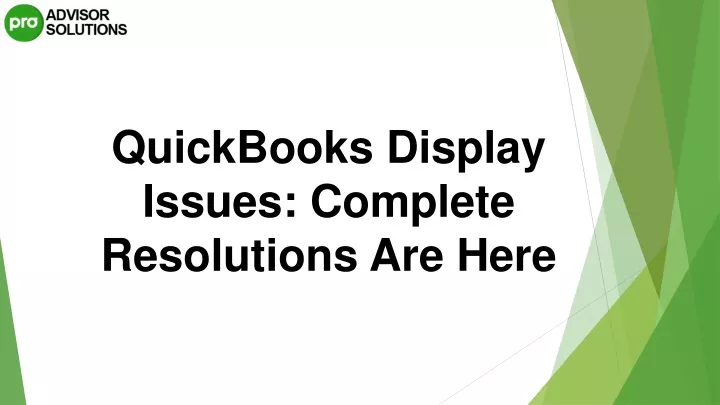 quickbooks display issues complete resolutions