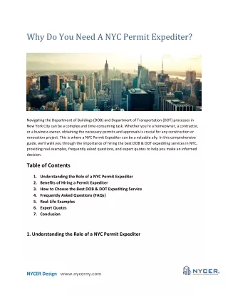 Why Do You Need A NYC Permit Expediter