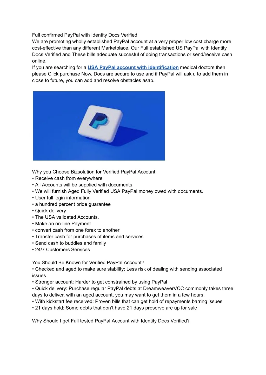 PPT - Full confirmed PayPal with Identity Docs Verified PowerPoint ...
