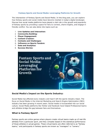 Fantasy Sports and Social Media_ Leveraging Platforms for Growth