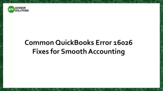 common quickbooks error 16026 fixes for smooth