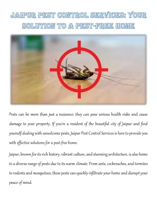 pests can be more than just a nuisance they