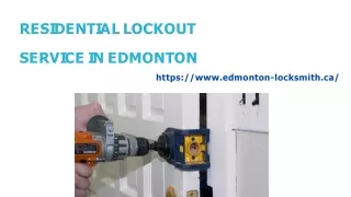 Residential Lockout Service in Edmonton