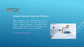Designer Interieur Montreal - Grifon.ca