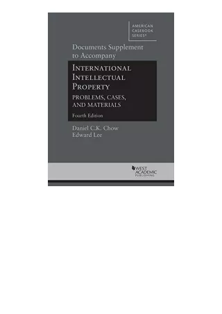Ebook download Documents Supplement to Accompany International Intellectual Prop
