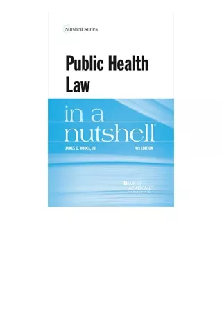 PDF read online Public Health Law in a Nutshell Nutshells for ipad