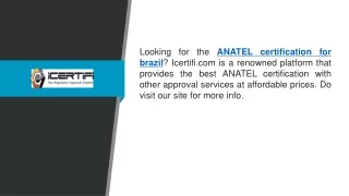 Anatel Certification for Brazil | Icertifi.com