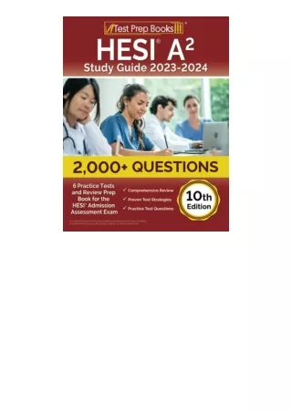 Ebook download HESI A2 Study Guide 2023 2024 2000  Questions 6 Practice Tests an
