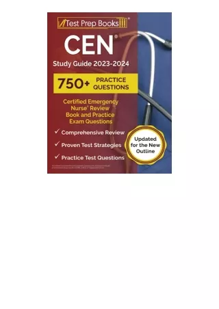 PDF read online CEN Study Guide 2023 2024 Certified Emergency Nurse Review Book