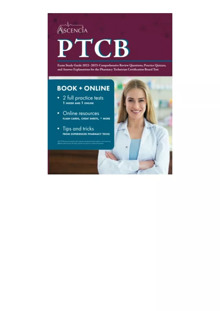 PPT Kindle online PDF PTCB Exam Study Guide 2022 2023 Comprehensive