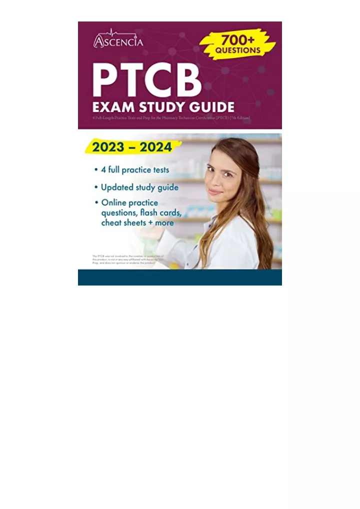PPT Ebook download PTCB Exam Study Guide 2023 2024 4 Full Length