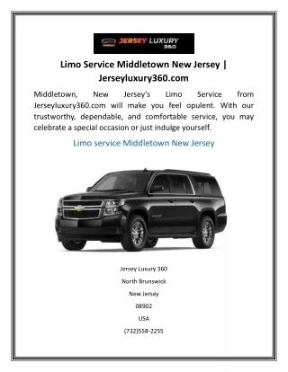 Limo Service Middletown New Jersey  Jerseyluxury360.com