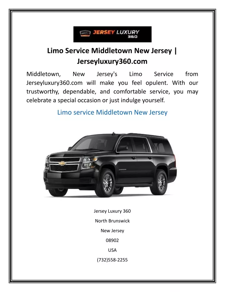 limo service middletown new jersey