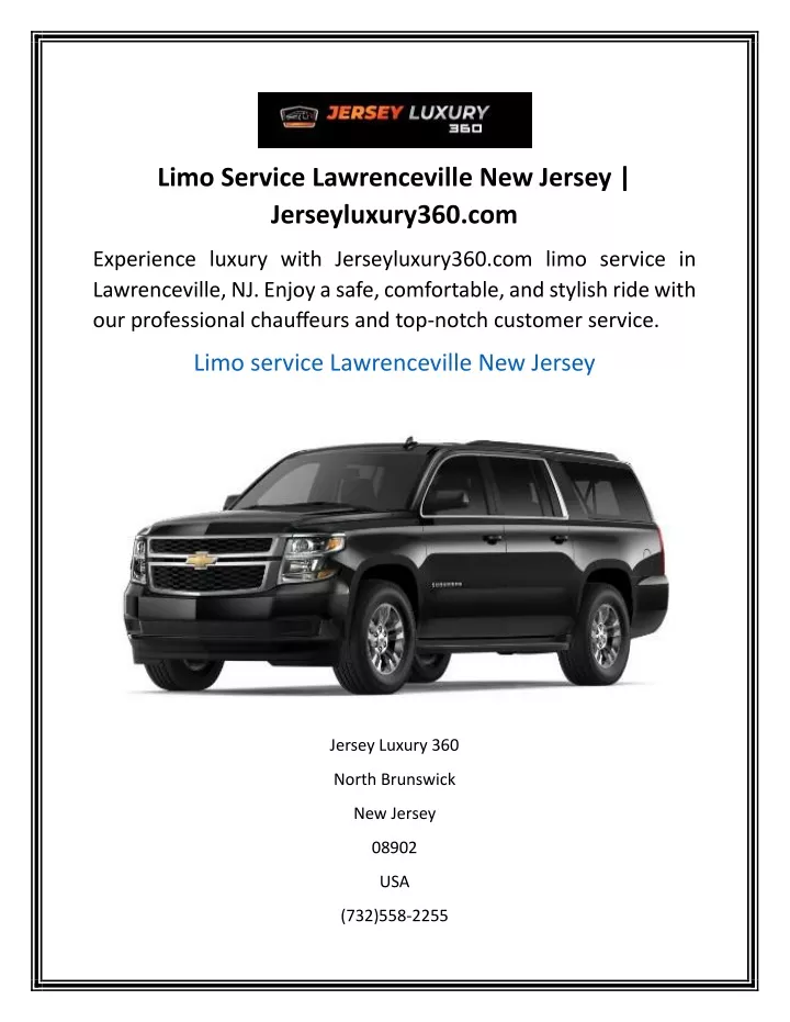 limo service lawrenceville new jersey