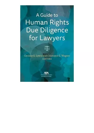 Ebook download A Guide to Human Rights Due Diligence for Lawyers full