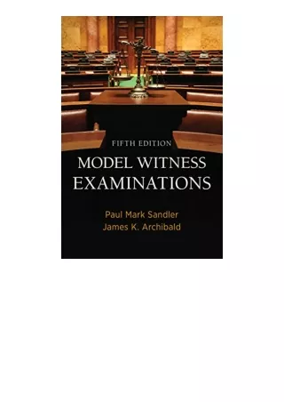 Download Model Witness Examinations Fifth Edition Fifth Edition unlimited