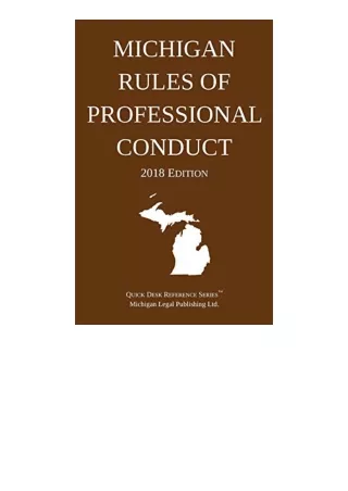Download PDF Michigan Rules of Professional Conduct 2018 Edition for ipad