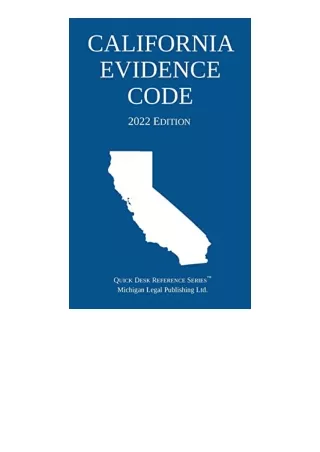 Download PDF California Evidence Code 2022 Edition for android