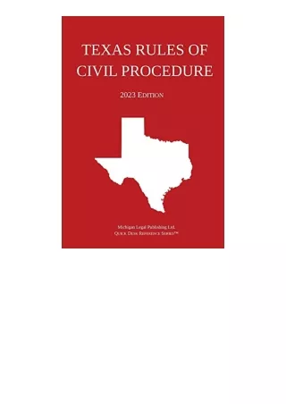 Download Texas Rules of Civil Procedure 2023 Edition for android