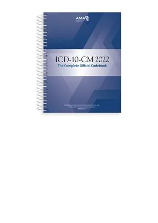 PDF read online ICD 10 CM 2022 The Complete Official Codebook With Guidelines IC