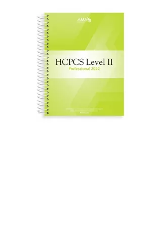 PDF read online HCPCS Level II Professional Edition 2022 HCPCS Level II American